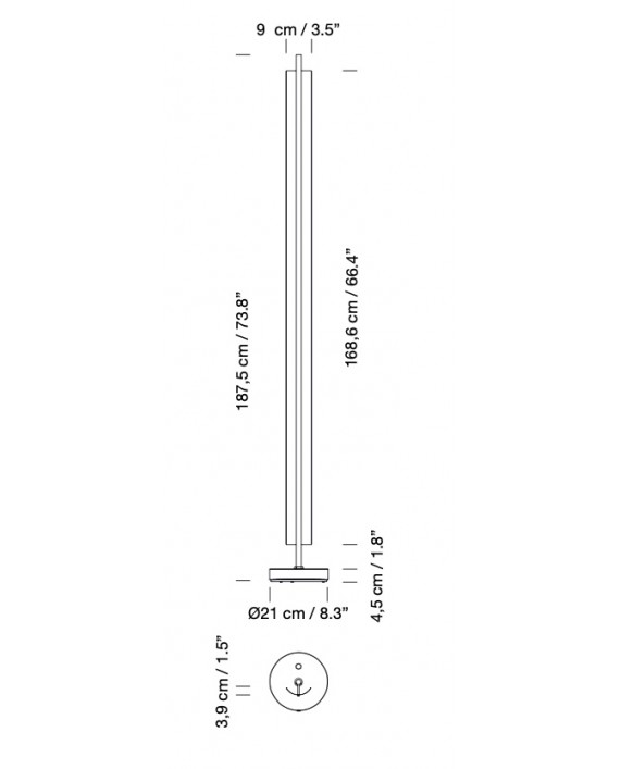 Santa & Cole Lámina 165 Floor Lamp